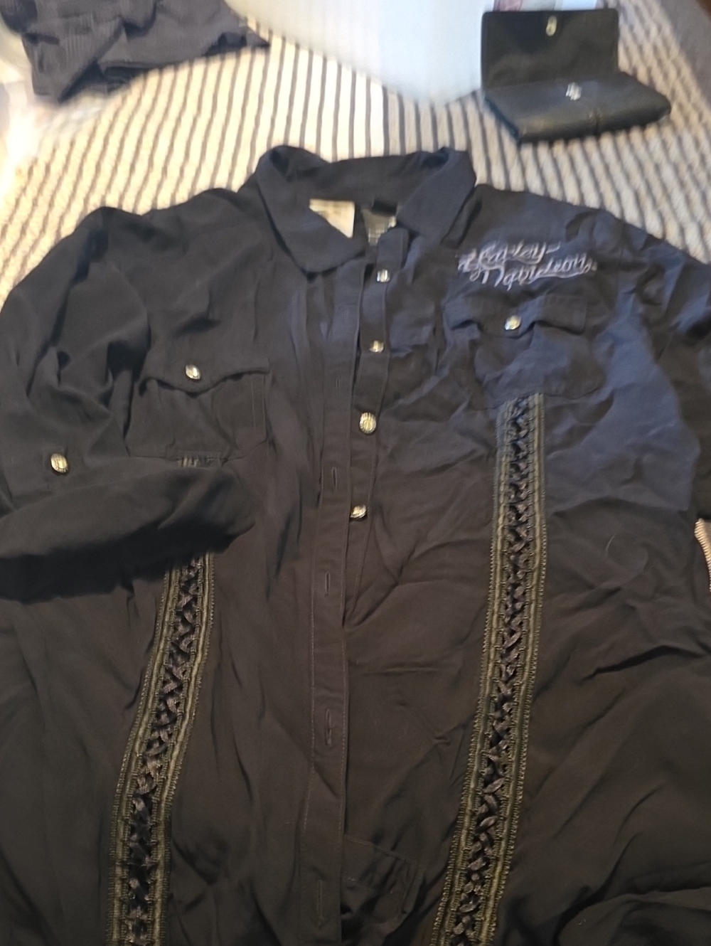 Embroidered Black Womens Blouse